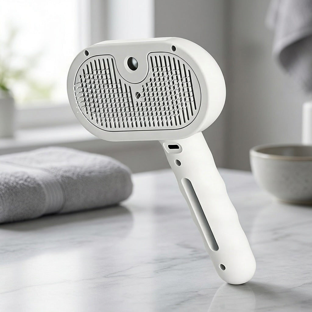 Dog Grooming Brush 3-in-1 Deshedding Tool with Gentle Steam Mist for Shedding