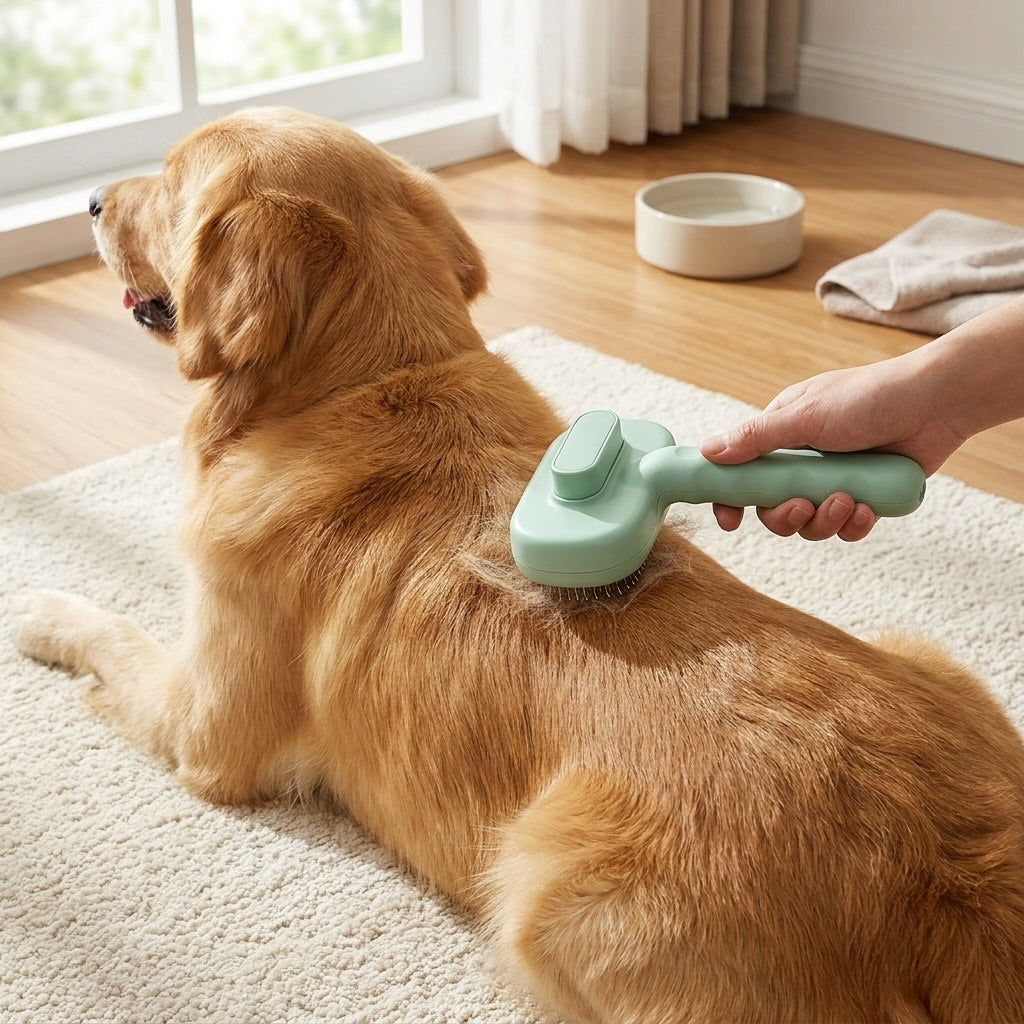 Dog Grooming Brush 3-in-1 Deshedding Tool with Gentle Steam Mist for Shedding