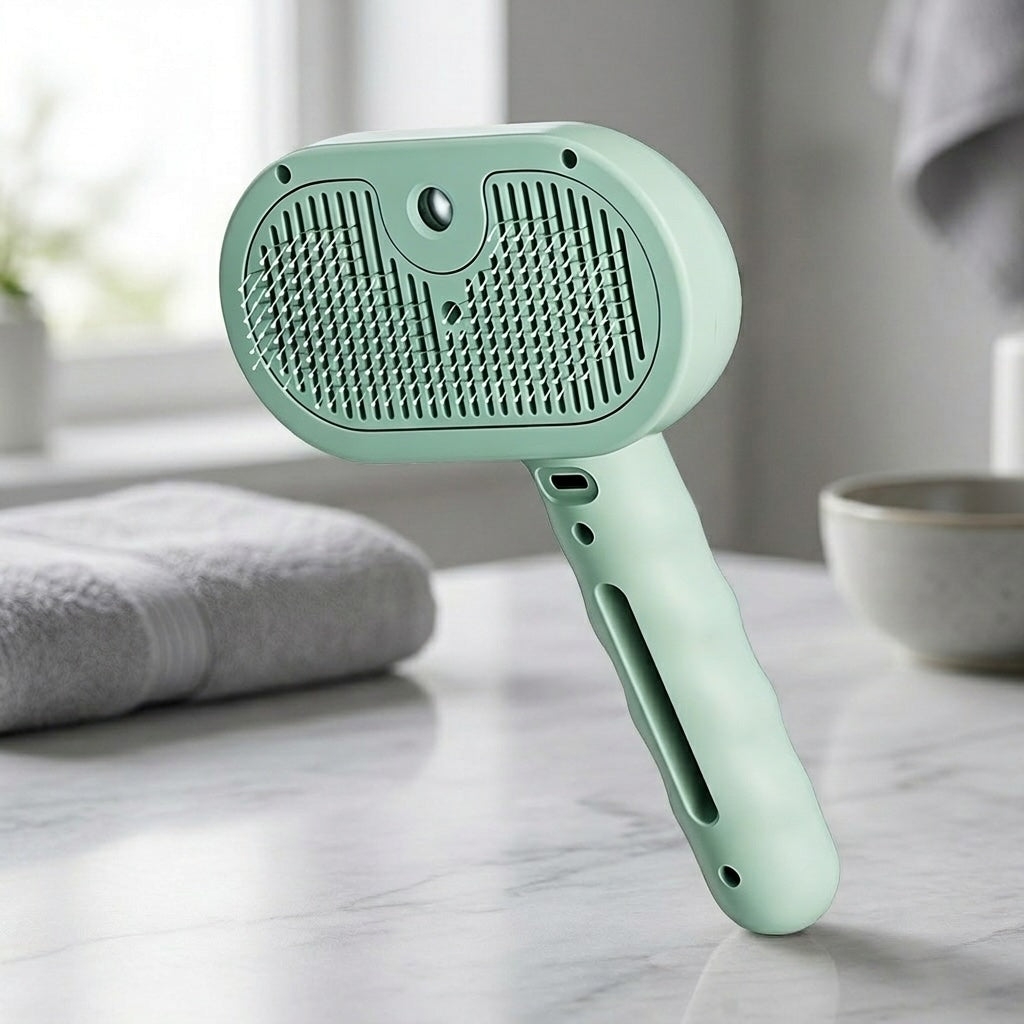 Dog Grooming Brush 3-in-1 Deshedding Tool with Gentle Steam Mist for Shedding